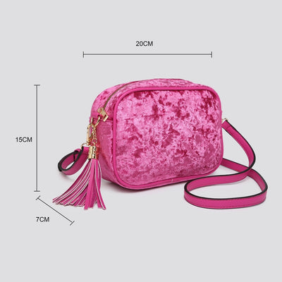 Dusky Pink Velvet Elsie Bag