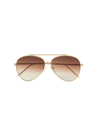 Helen Gold Aviator Sunglasses